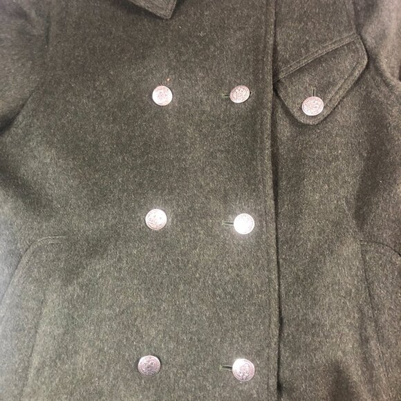 GIESSWEIN Made in Austria Pure New Wool Green Jacket Coat with hood size M(10)US - Picture 10 of 14
